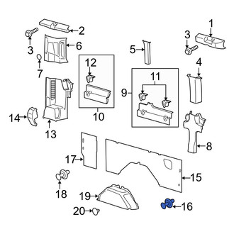 Ford OE - Right Quarter Panel Trim Panel Clip