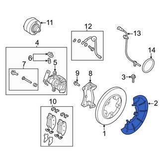 Ford OE - Rear Brake Dust Shield