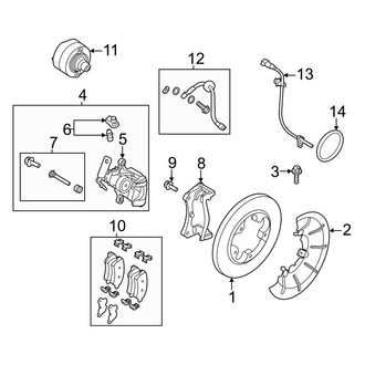 Ford OE - Rear Suspension - Brake Components