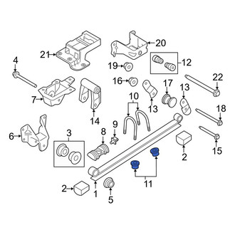 Ford OE - Leaf Spring Nut