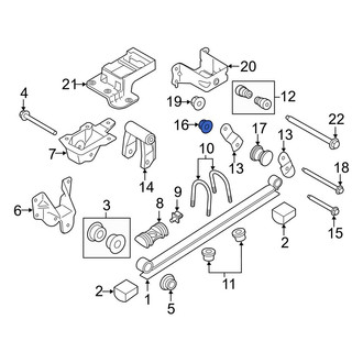 Ford OE - Leaf Spring Nut