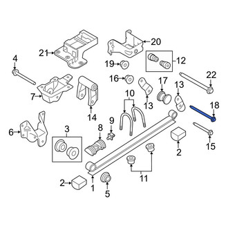 Ford OE - Front Leaf Spring Shackle Bolt