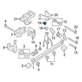 Ford OE - Leaf Spring Nut