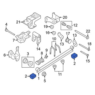 Ford OE - Leaf Spring Insulator