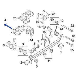 Ford OE - Front Leaf Spring Shackle Bolt