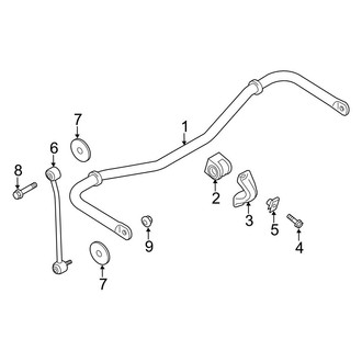 Ford OE - Rear Suspension - Stabilizer Bar & Components