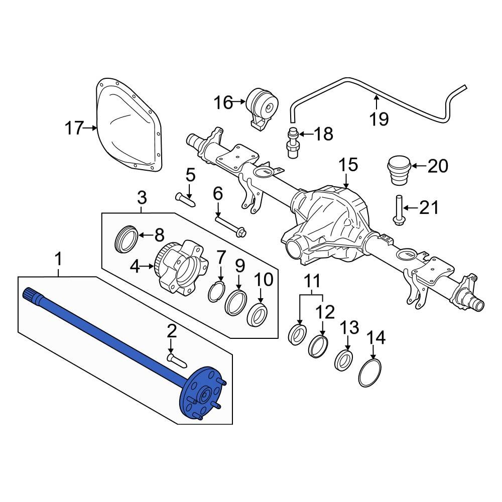 Ford OE LK4Z4234A Rear Drive Axle Shaft