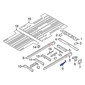 Ford OE - Left Floor Side Rail Bracket