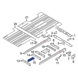 Ford OE - Rear Center Floor Pan Reinforcement