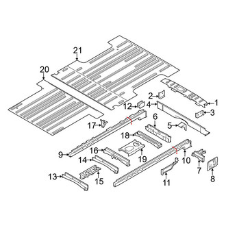 Ford OE - Rear Body & Floor - Floor & Rails
