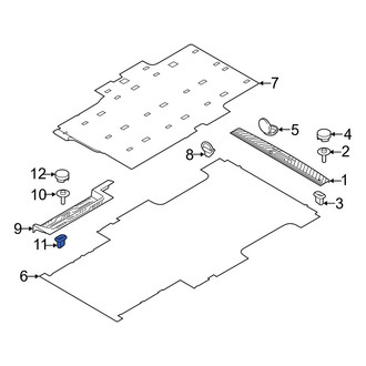 Ford OE - Door Sill Plate Nut