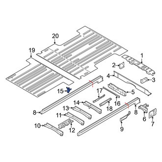 Ford OE - Floor Pan Crossmember Bracket