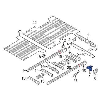 Ford OE - Left Floor Pan Crossmember Bracket