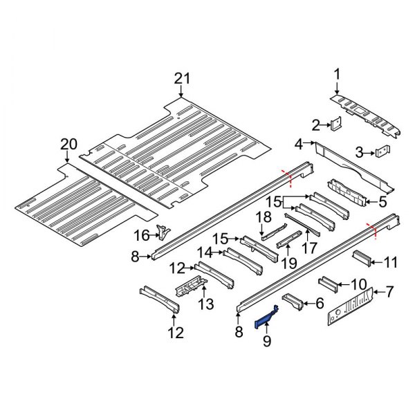 Floor Side Rail Bracket