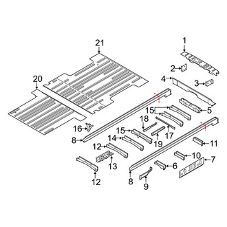 Ford OE - Rear Body & Floor - Floor & Rails (W/O Dual Rear Wheels)