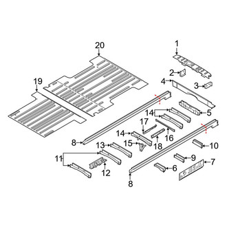 Ford OE - Rear Body & Floor - Floor & Rails (With Dual Rear Wheels)