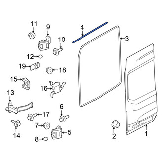 Ford OE - Rear Right Upper Door Seal