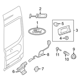 Ford OE - Back Door - Exterior Trim (Passenger Side)