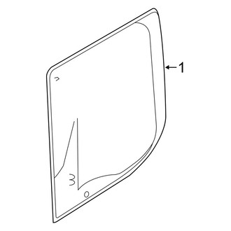Ford OE - Back Door - Glass & Hardware (Passenger Side)