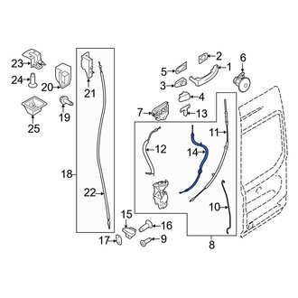 Ford OE - Rear Right Door Latch Cable