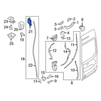 Ford OE - Rear Right Upper Door Latch Assembly