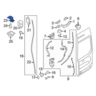 Ford OE - Rear Right Upper Door Lock Striker Plate