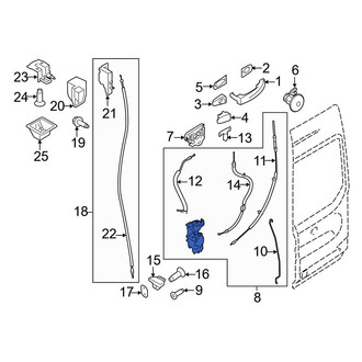 Ford OE - Rear Right Upper Door Latch Assembly