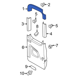 Ford OE - Rear Right Lower Outer Door Trim Molding