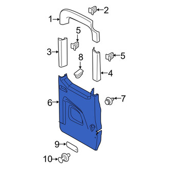 Ford OE - Rear Right Inner Door Interior Trim Panel