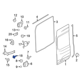 Ford OE - Right Upper Door Latch Bolt