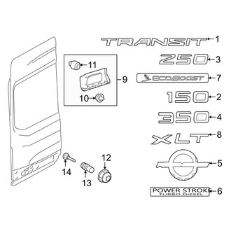 Ford OE - Back Door - Exterior Trim (Driver Side)