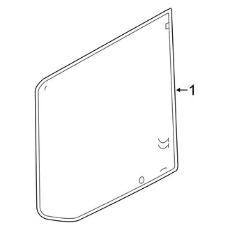 Ford OE - Back Door - Glass & Hardware (Driver Side)