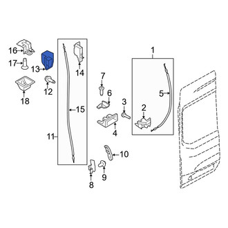 Ford OE - Rear Right Door Lock Rod Cover