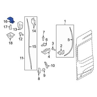 Ford OE - Rear Left Upper Door Lock Striker Plate