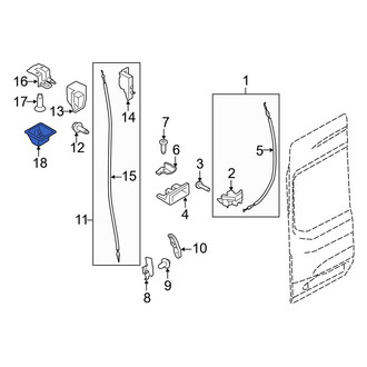Ford OE - Rear Left Door Lock Striker Cover
