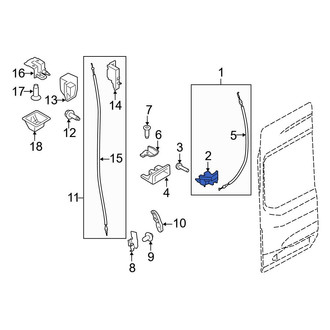 Ford OE - Rear Left Lower Door Latch Assembly