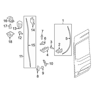 Ford OE - Rear Left Upper Door Latch Assembly