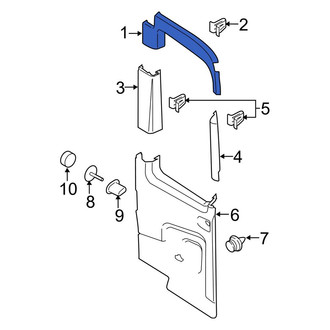 Ford OE - Rear Left Upper Door Trim Molding