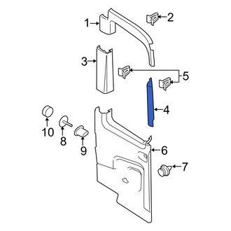 Ford OE - Rear Left Lower Outer Door Trim Molding