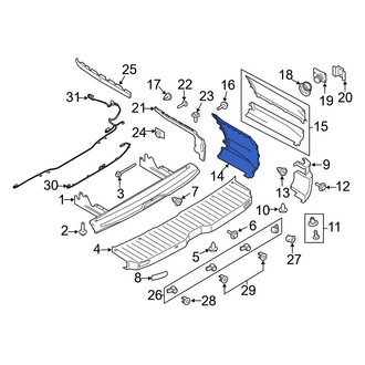 Ford OE - Rear Left Bumper Extension