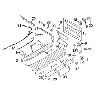 Ford OE - Bumper Cover Nut