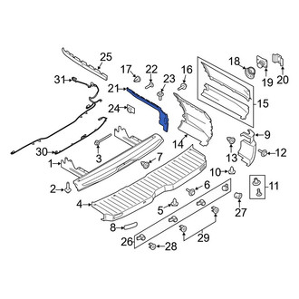 Ford OE - Rear Left Bumper Cover Support Rail