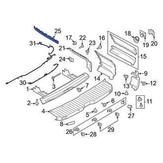 Ford OE - Rear Right Bumper Cover Support Rail