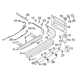 Ford OE - Rear Center Parking Aid Sensor Housing