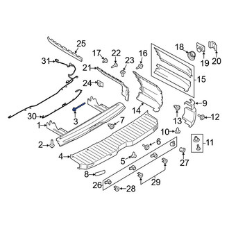 Ford OE - Bumper Impact Bar Bolt