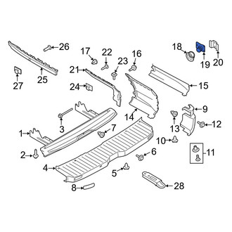 Ford OE - Rear Outer Bumper Cover Support Rail