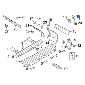 Ford OE - Rear Inner Bumper Cover Support Rail