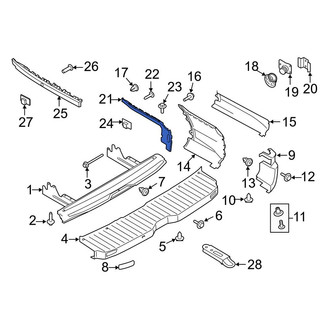 Ford OE - Rear Left Bumper Cover Support Rail