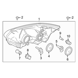Ford OE - Front Lamps - Headlamp Components (Quad Beam)