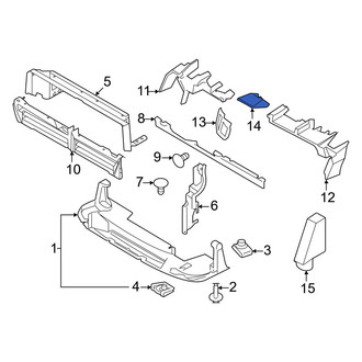 Ford OE - Left Inner Radiator Support Air Deflector Seal